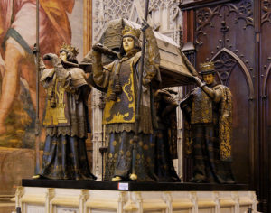 Christopher Columbus Tomb in Sevilla's cathedral